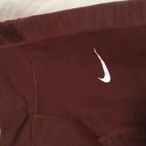 Nike DRI-FIT leggings Maroon/ dark pony color